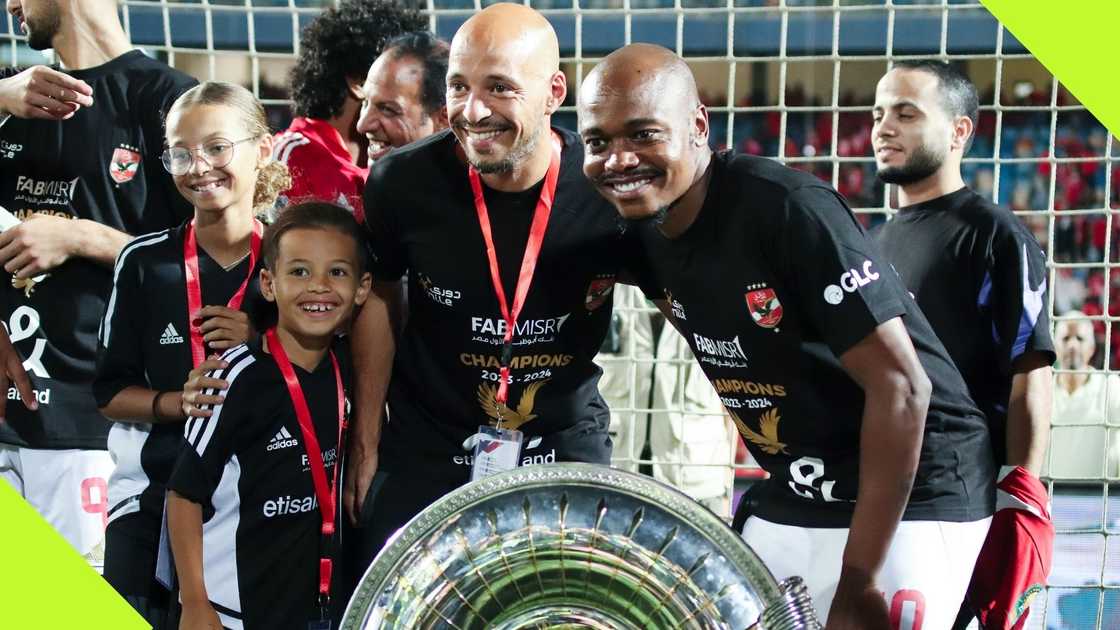 Percy Tau won the Egyptian league with Al Ahly last season. Percy Tau won the Egyptian league with Al Ahly last season.