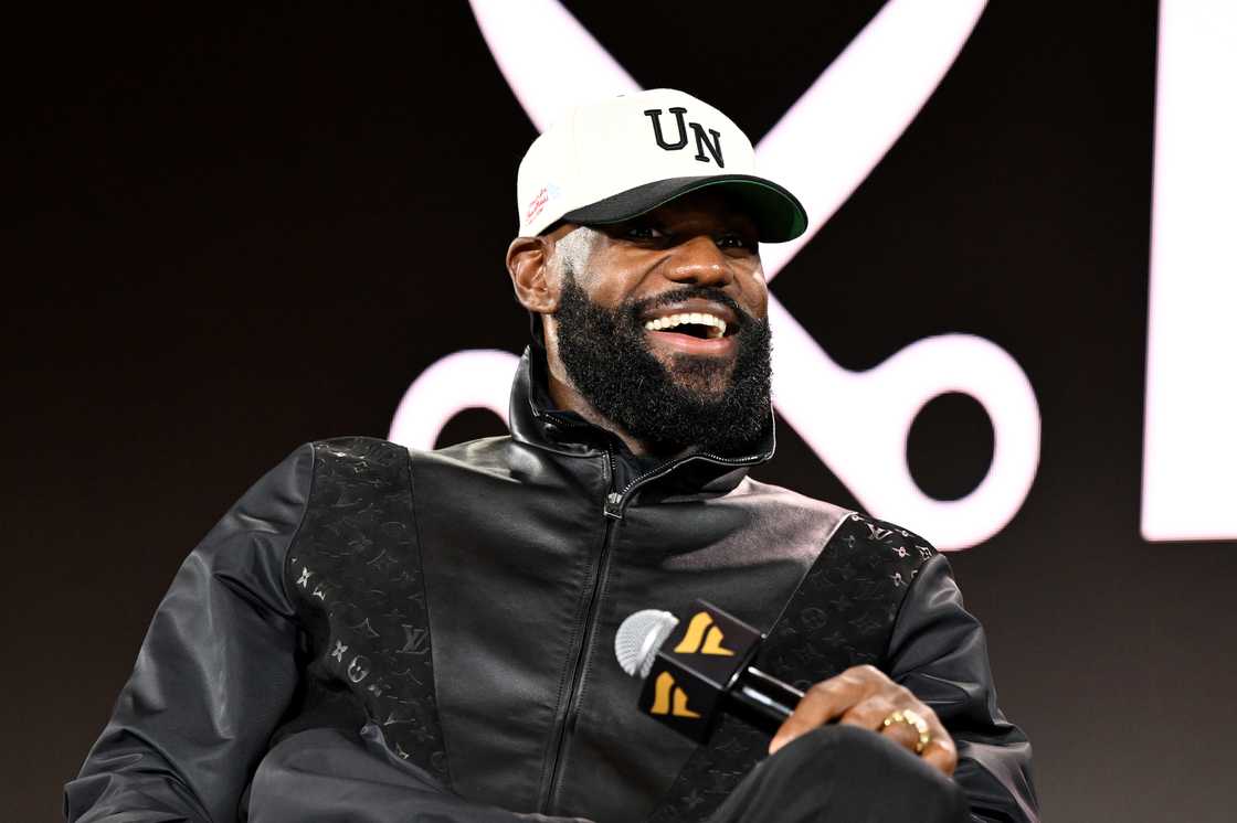 Lebron James speaks onstage during Fanatics Fest NYC at Javits Centre in New York City
