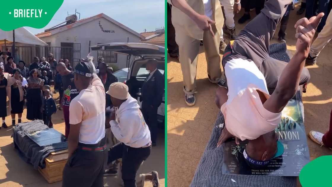 Jabulani Manyoni’s funeral leaves Mzansi divided after unusual coffin tribute Jabulani Manyoni’s funeral leaves Mzansi divided after unusual coffin tribute