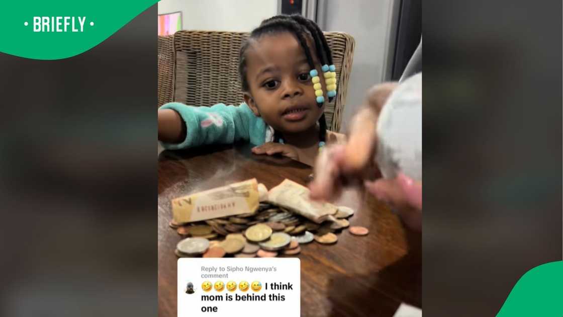 A woman shared a clip of her daughter thinking she's rich.