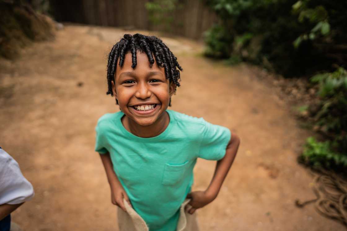 A young boy playing A young boy playing