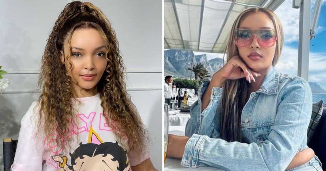 Bonang Matheba's cousin Pinky girl was dragged for showing love to herself. Bonang Matheba's cousin Pinky girl was dragged for showing love to herself.