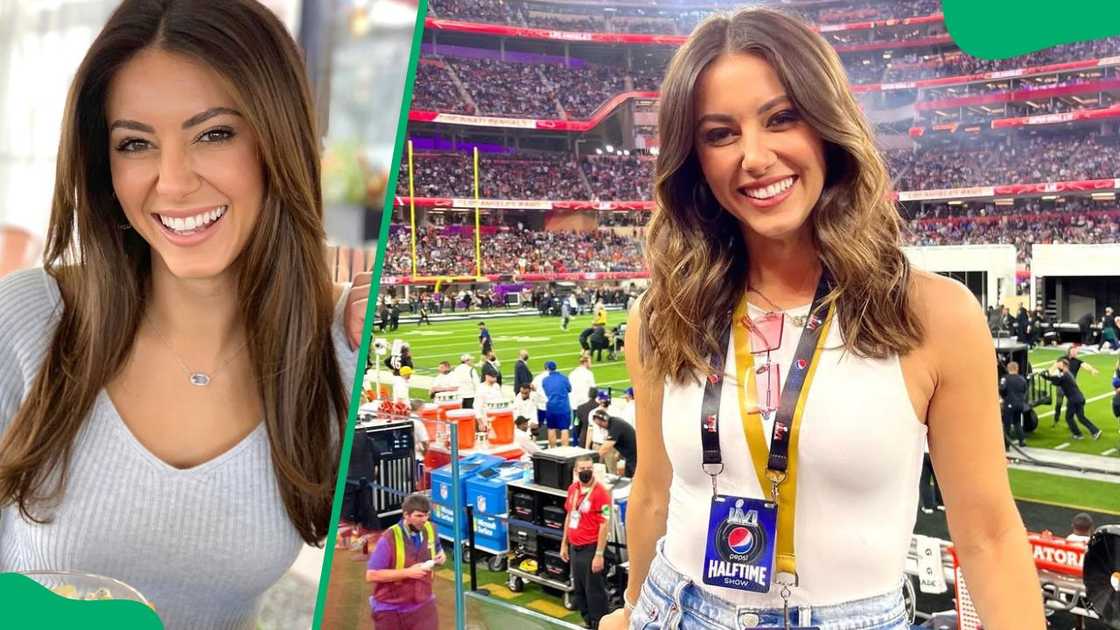 Jbara in Denver, Colorado (L). The host during the 2022 Super Bowl LVI (R) Jbara in Denver, Colorado (L). The host during the 2022 Super Bowl LVI (R)