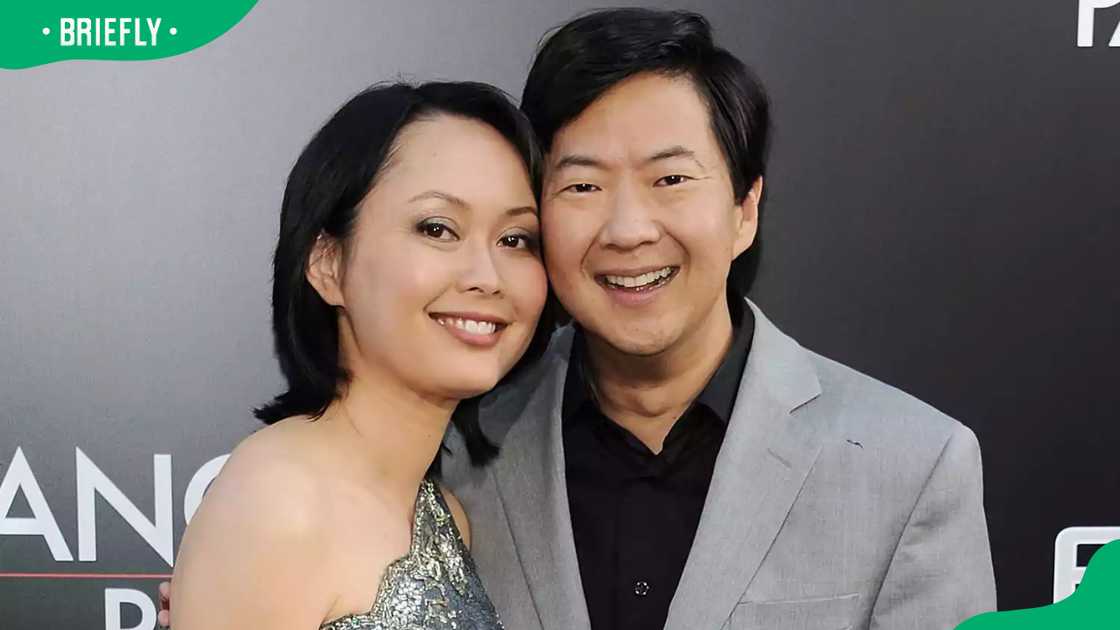 Tran Ho and actor Ken Jeong at Grauman's Chinese Theatre Tran Ho and actor Ken Jeong at Grauman's Chinese Theatre