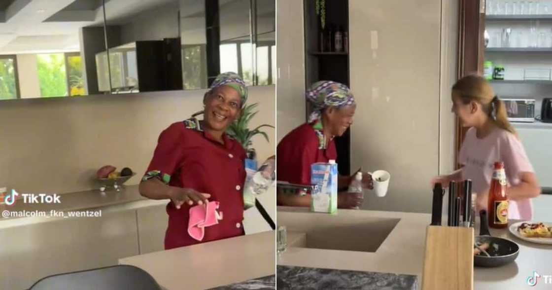 Thembi dancing with Malcom Wentzel's kid to techno Thembi dancing with Malcom Wentzel's kid to techno