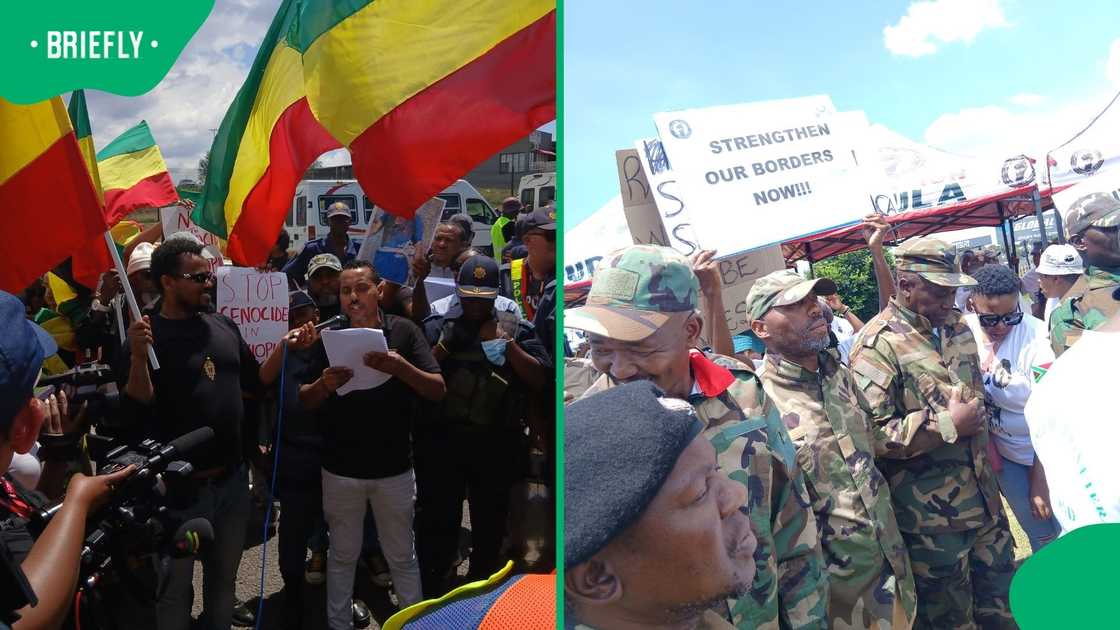 Tensions are brewing outside the Nasrec Expo Centre in Johannesburg