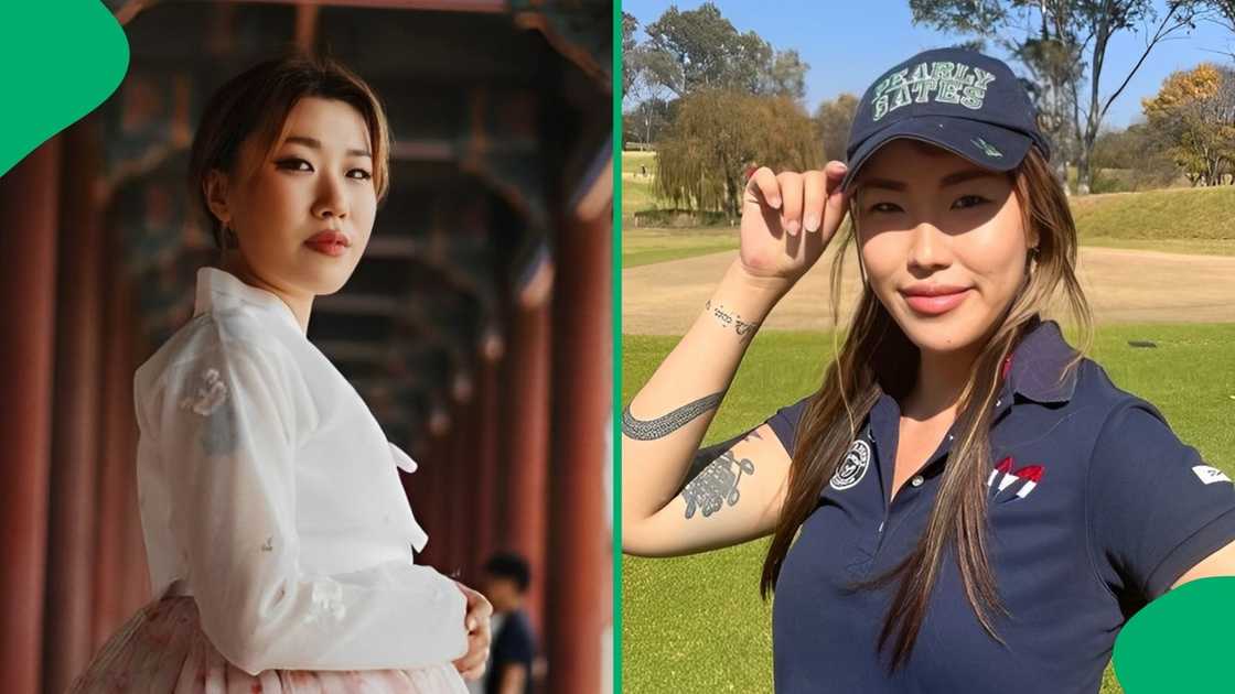 A Korean woman used pap for her traditional Korean dish. A Korean woman used pap for her traditional Korean dish.