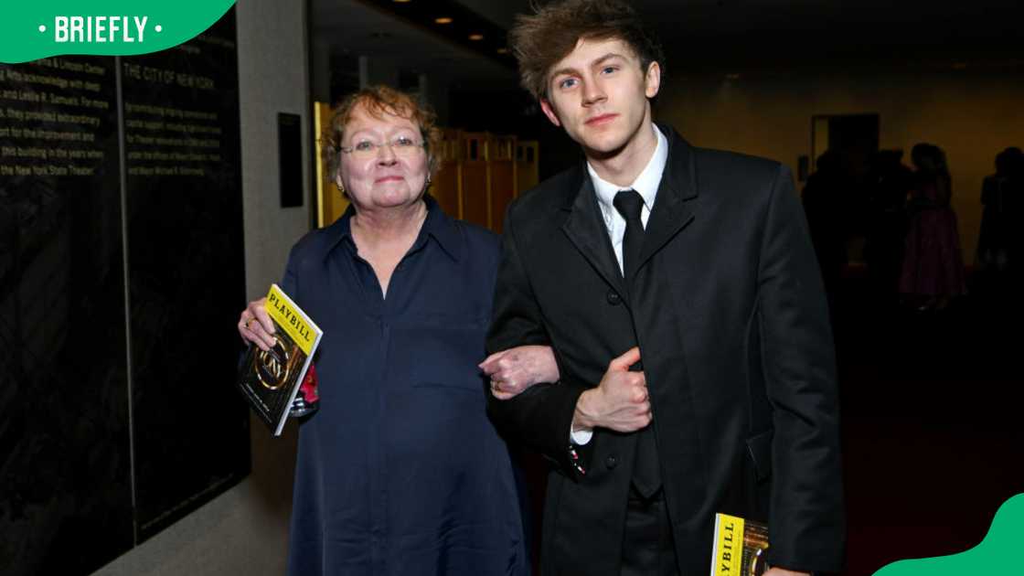 S. E. Hinton and Brody Grant during the 2024 Tony Awards at the David H. Koch Theatre in New York City S. E. Hinton and Brody Grant during the 2024 Tony Awards at the David H. Koch Theatre in New York City