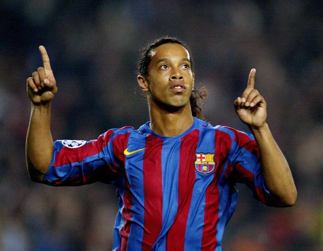 Ronaldinho at the Nou Camp in Barcelona Ronaldinho at the Nou Camp in Barcelona