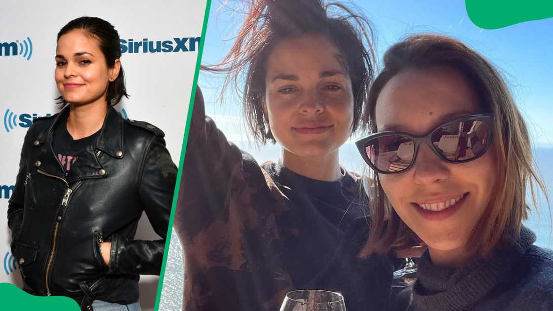 Lina Esco at the SiriusXM Studios in 2017 (L). The actress with Agnese Cabala (R) Lina Esco at the SiriusXM Studios in 2017 (L). The actress with Agnese Cabala (R)
