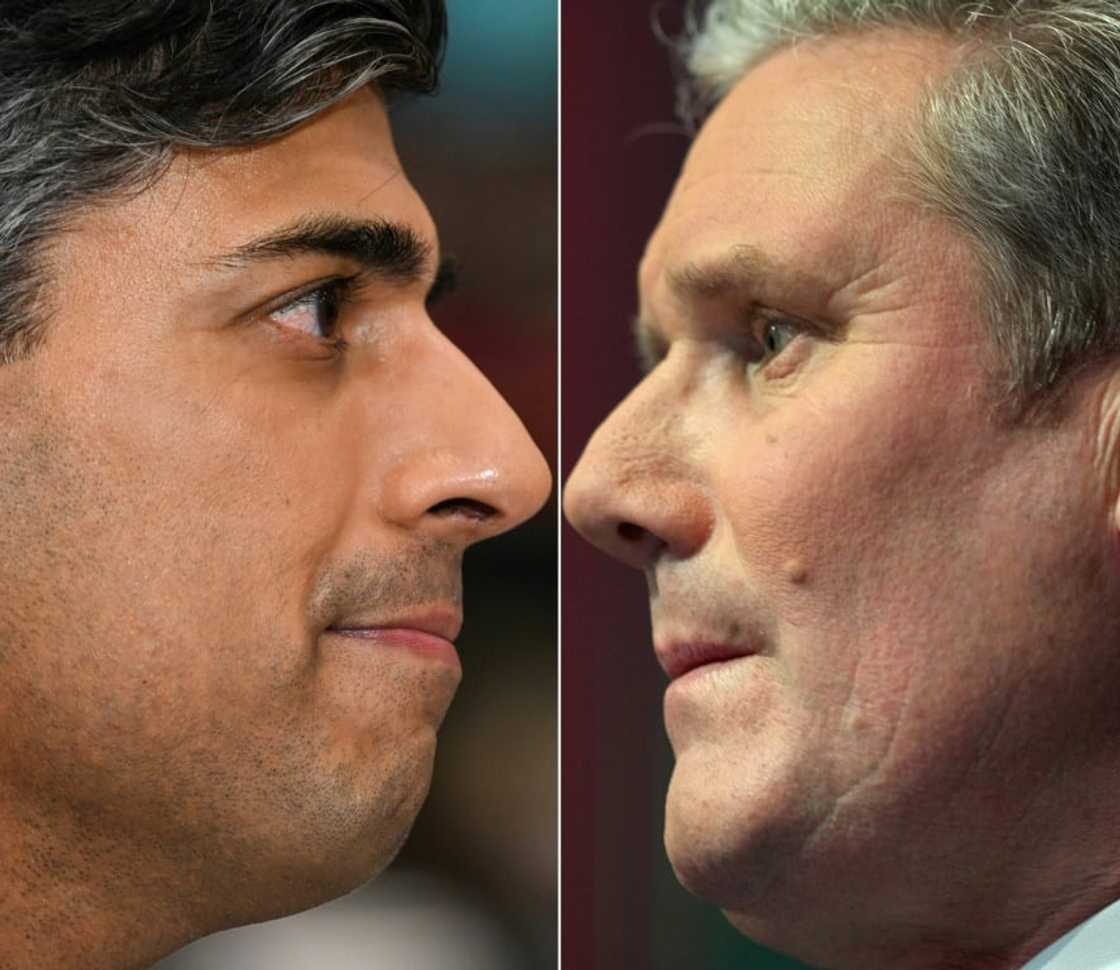 Conservative leader Rishi Sunak (L) and his Labour counterpart Keir Starmer (R) are courting voters on the platform Conservative leader Rishi Sunak (L) and his Labour counterpart Keir Starmer (R) are courting voters on the platform