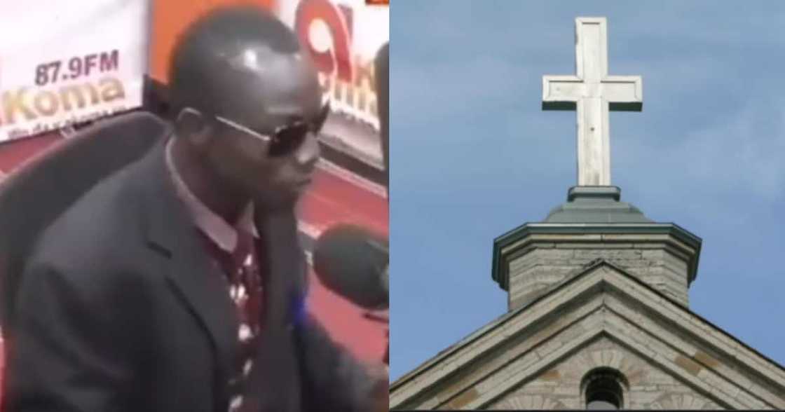 Ghanaian 'preacher' in the studio of Kumasi-based Akoma FM Ghanaian 'preacher' in the studio of Kumasi-based Akoma FM