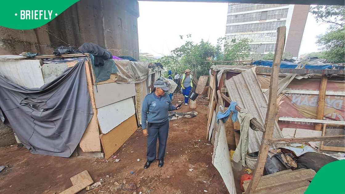Makeshift dwellings in the Durban CBD