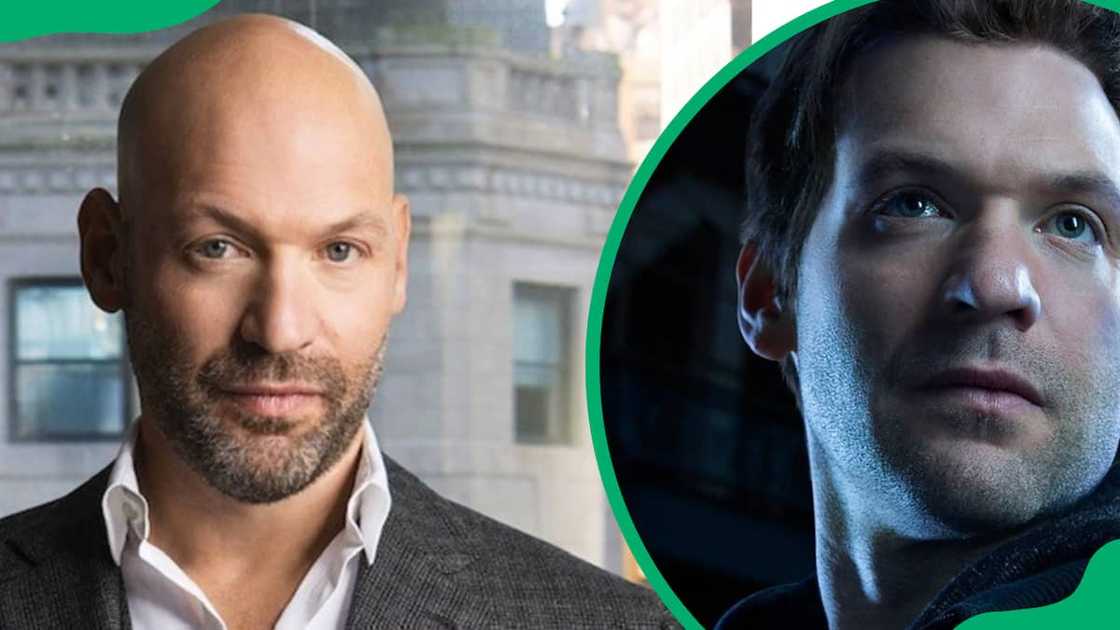 Corey Stoll posing for a photo Corey Stoll posing for a photo