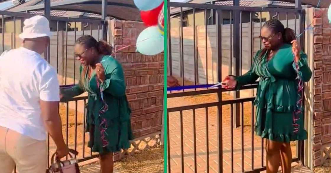 A Johannesburg woman flexes buying brand new house. A Johannesburg woman flexes buying brand new house.