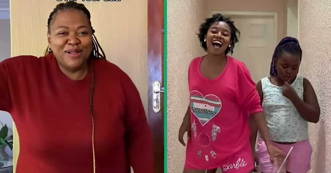 A young lady showcased how she grooves at home after being denied permission to go out. A young lady showcased how she grooves at home after being denied permission to go out.