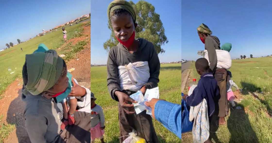 BI Phakathi Praised After Helping Mom and Kids Begging on the Street