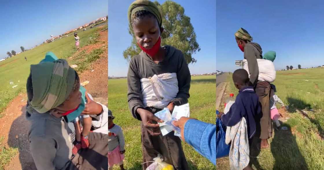 BI Phakathi Praised After Helping Mom and Kids Begging on the Street BI Phakathi Praised After Helping Mom and Kids Begging on the Street
