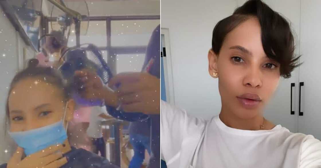 Thuli Phongolo shows off her latest new look, short pixie cut hairdo Thuli Phongolo shows off her latest new look, short pixie cut hairdo