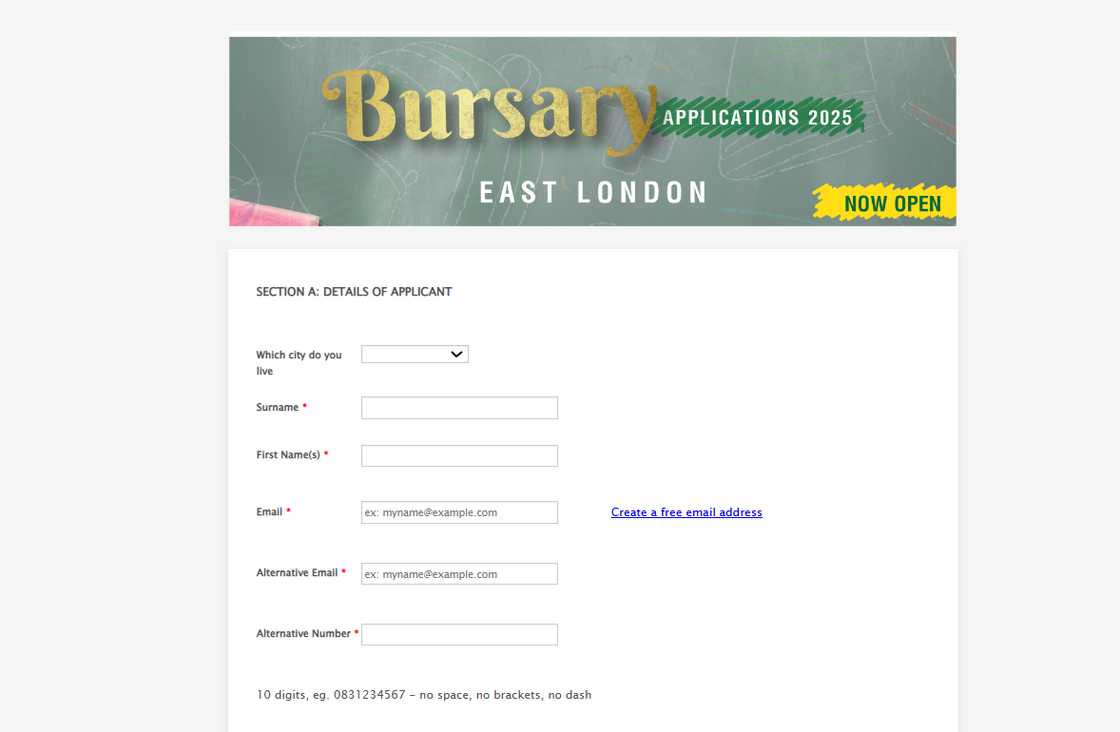 SANZAF bursary application portal