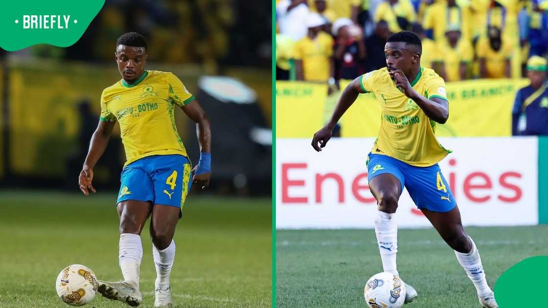 Teboho Mokoena playing for Mamelodi Sundowns