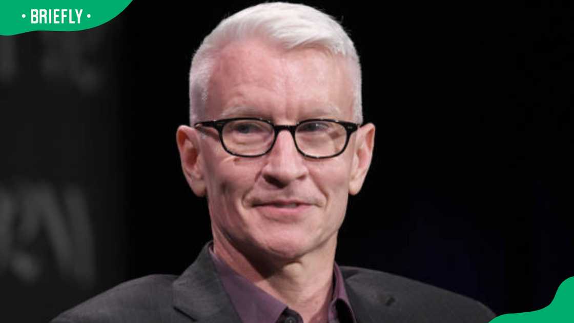 Anderson Cooper during a conversation with Andy Cohen Anderson Cooper during a conversation with Andy Cohen