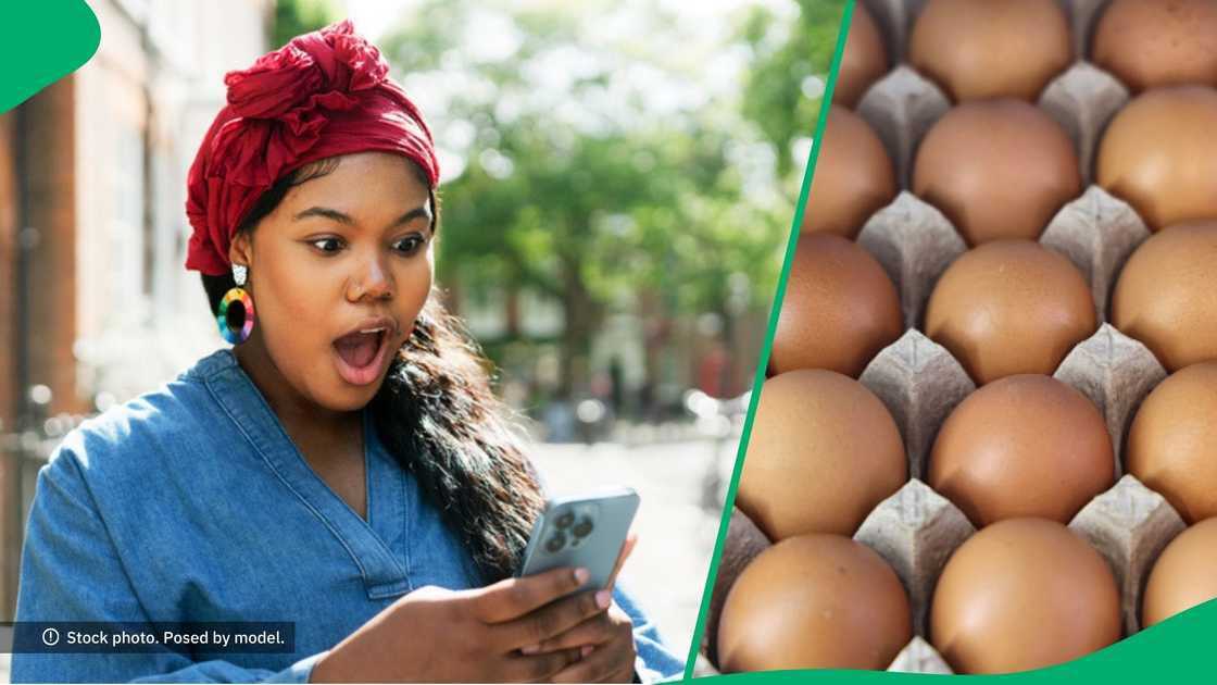 South Africans were stunned as a car owner was captured selling eggs with a car worth R1 million.