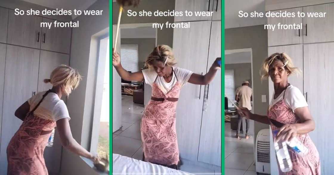 domestic helper wearing wig domestic helper wearing wig