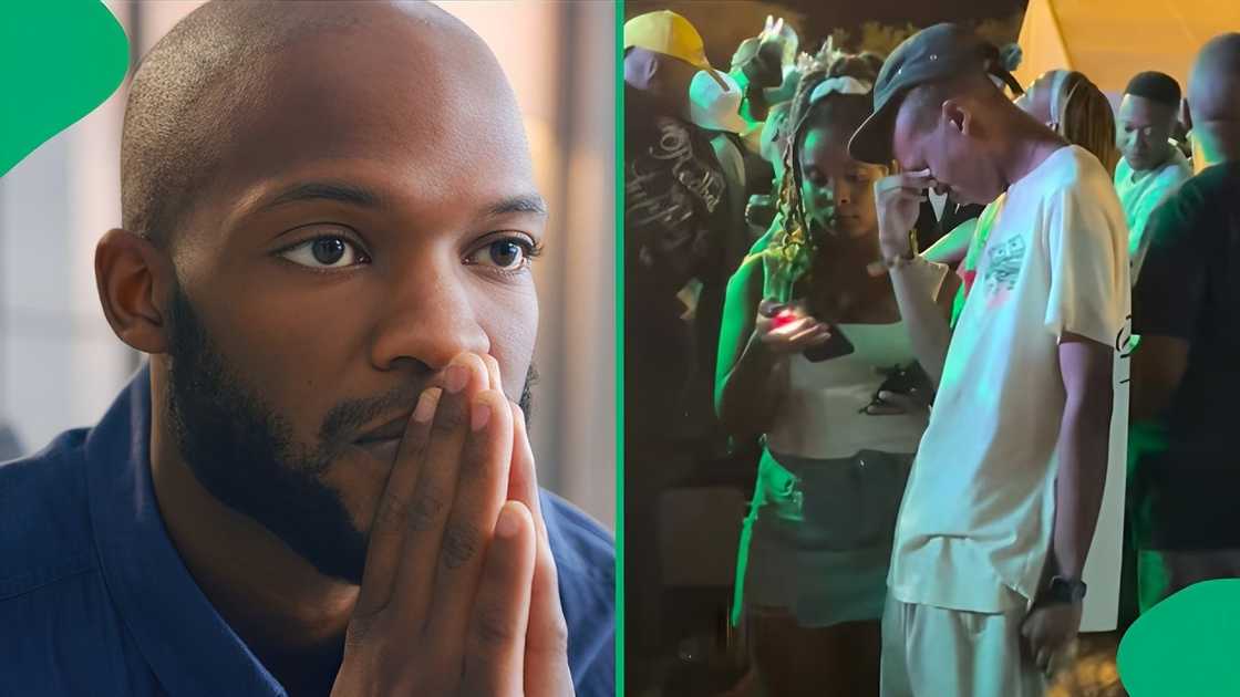 A Mzansi man got emotional at concert