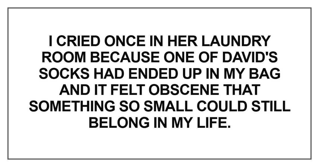 I cried once in her laundry room I cried once in her laundry room