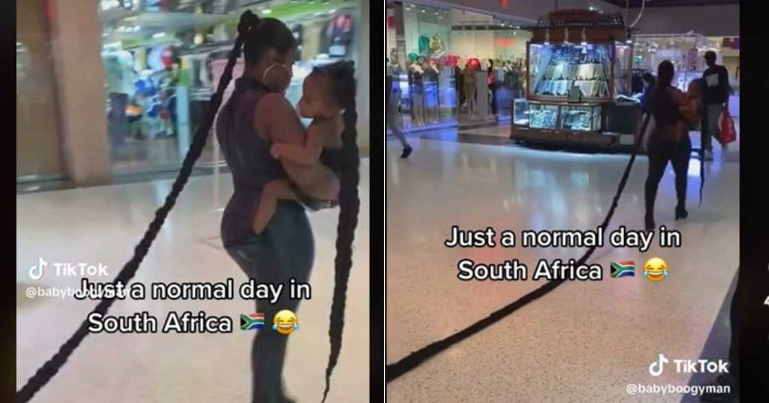 Woman dubbed Rpuznel for matching long braids with child Woman dubbed Rpuznel for matching long braids with child