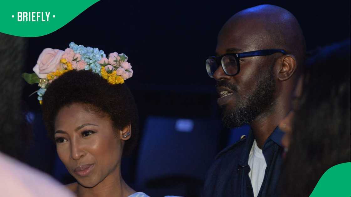 Black Coffee and Enhle Mbali at SA Fashion Week in 2017. Black Coffee and Enhle Mbali at SA Fashion Week in 2017.