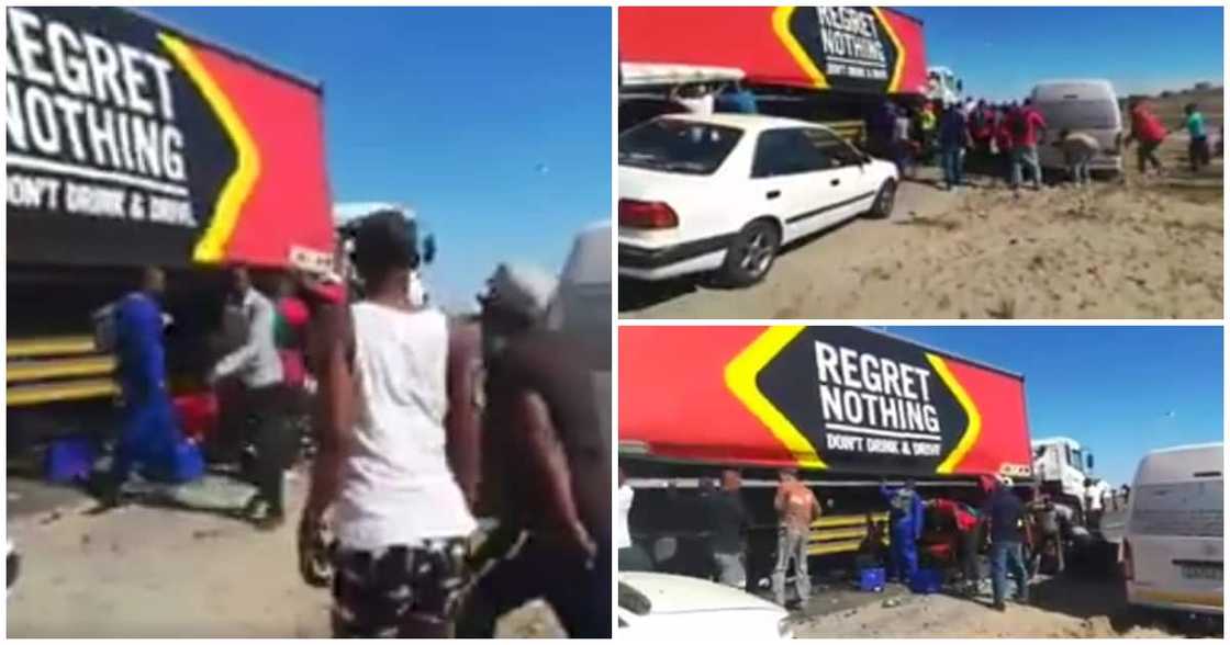 Video shows 'regret nothing' branded beer truck looted by locals Video shows 'regret nothing' branded beer truck looted by locals