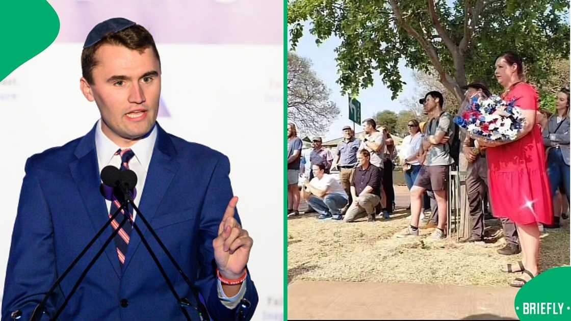 A group of South Africans gathered to mourn the death of American activist Charlie Kirk in a TikTok video.