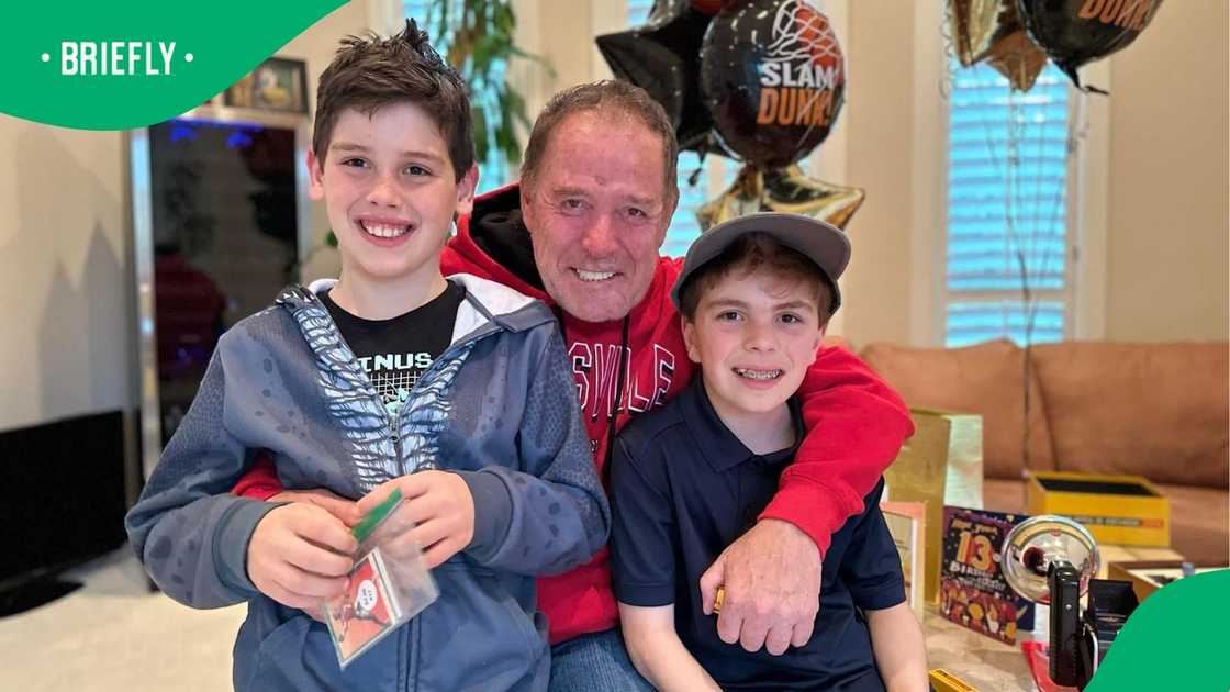 Darren Scott with his sons.