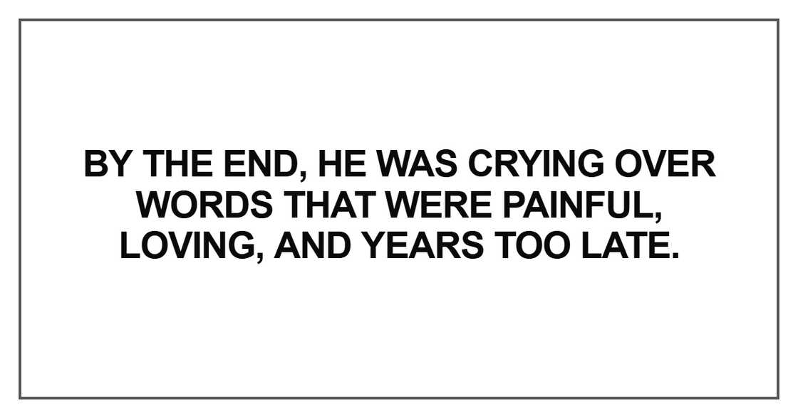 By the end, he was crying By the end, he was crying