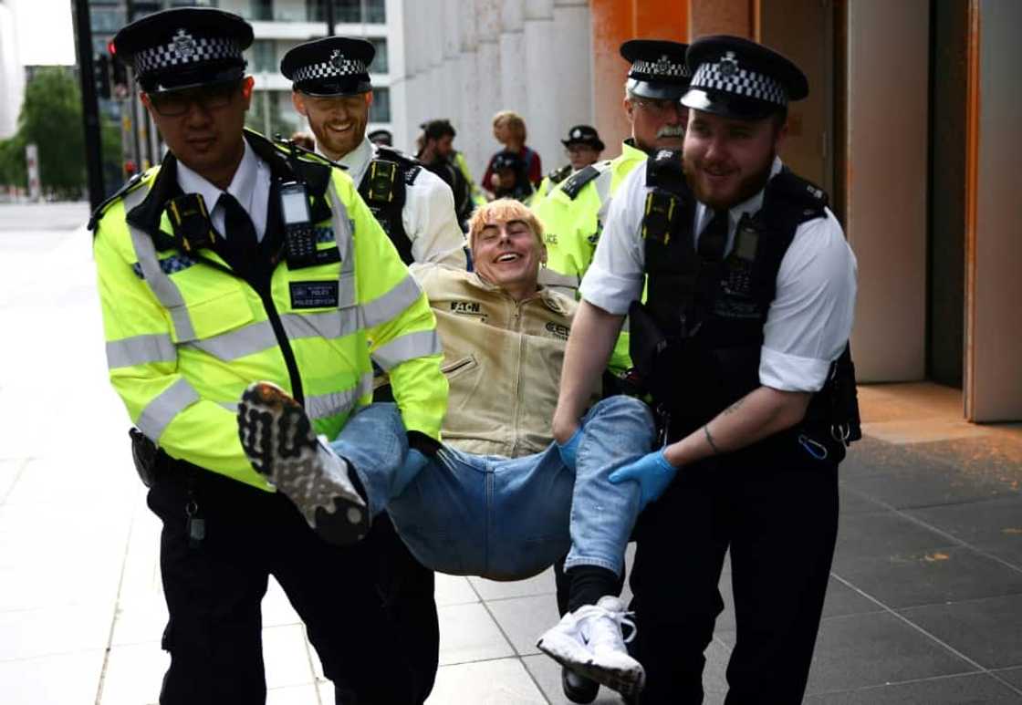 Police said they had arrested 27 people Police said they had arrested 27 people