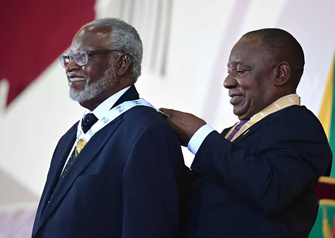 President Cyril Ramaphosa with the late Dr Sam Nujoma