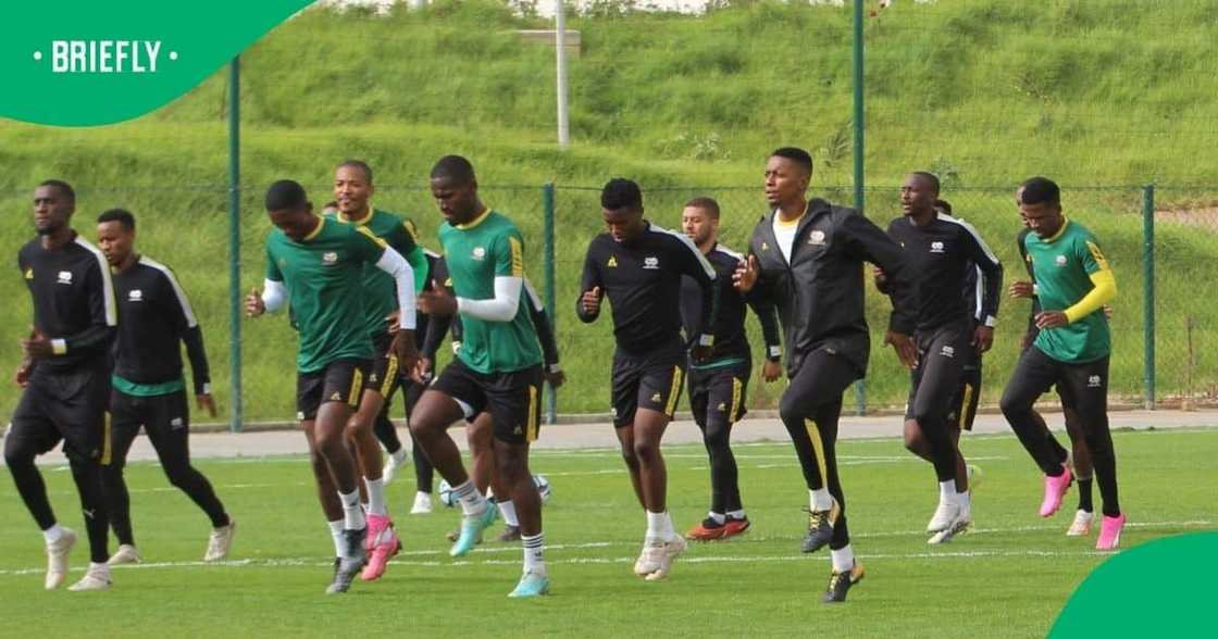 Bafana Bafana excited fans at the Free State Stadium Bafana Bafana excited fans at the Free State Stadium