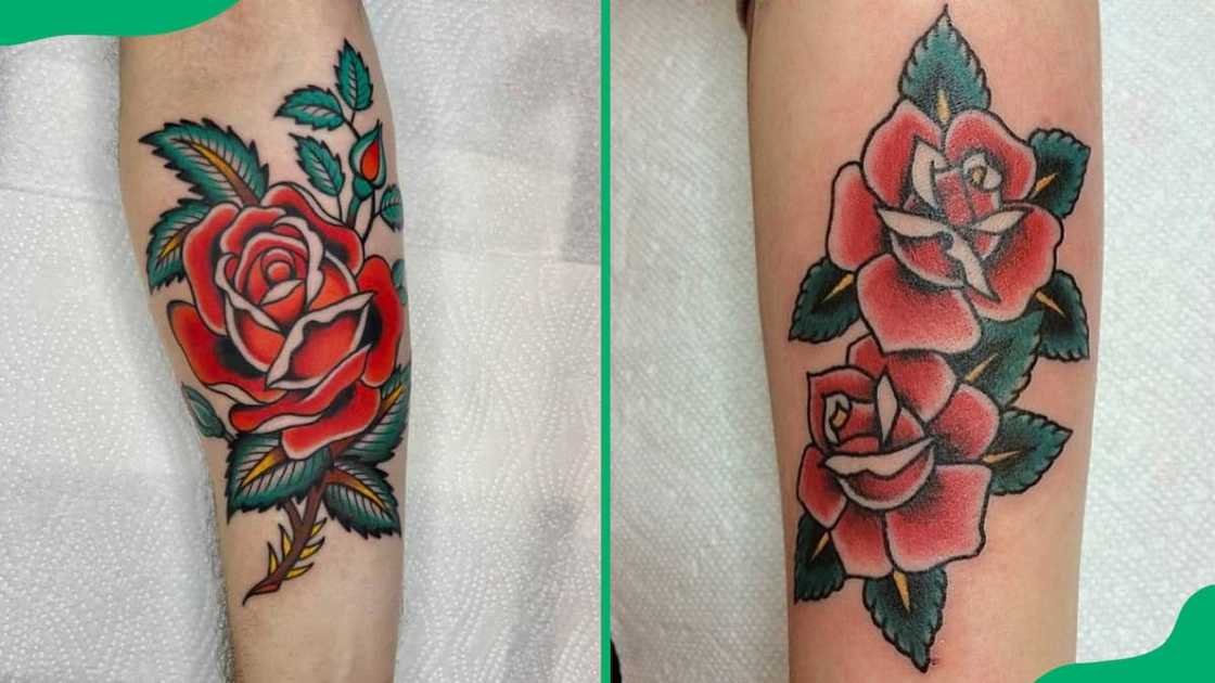 Traditional rose tattoos Traditional rose tattoos