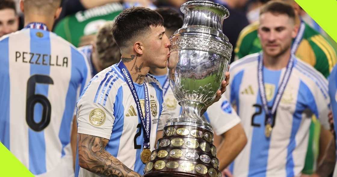 Enzo Fernandez speaks out on alleged 'racist' chants after Argentina's Copa America win.