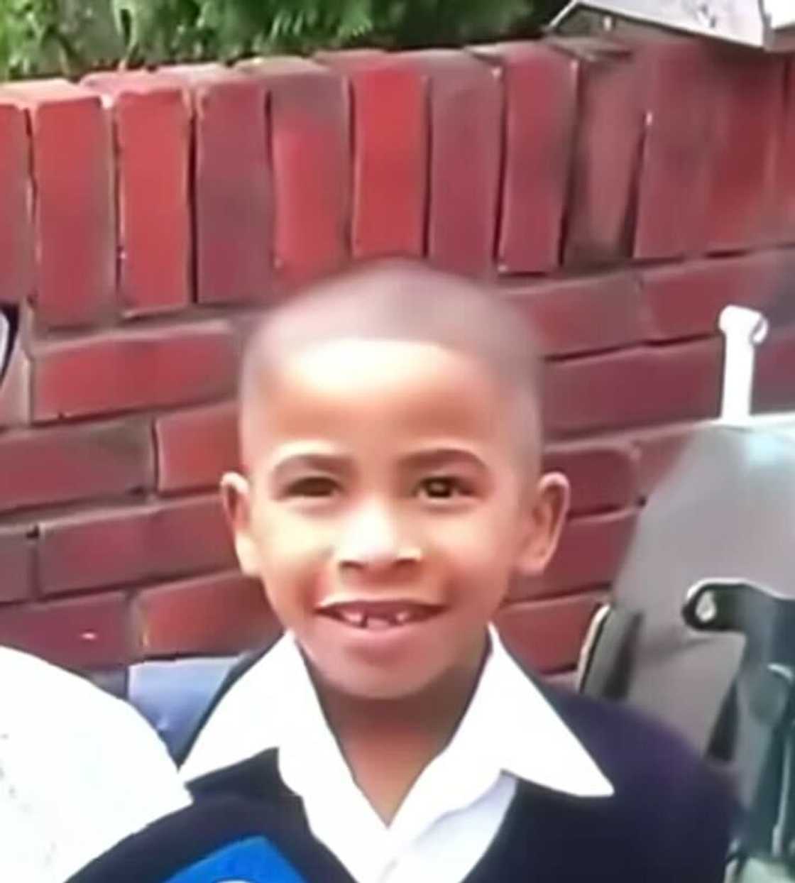 A little boy’s funny antics on live TV had South Africans laughing. A little boy’s funny antics on live TV had South Africans laughing.