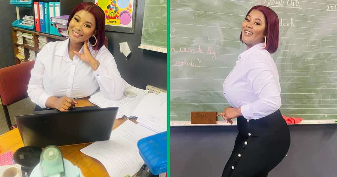 A Johannesburg teacher posted photos on social media rocking a stunning outfit. A Johannesburg teacher posted photos on social media rocking a stunning outfit.
