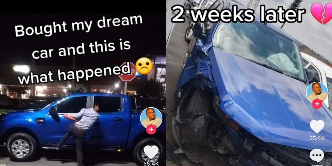 A man's heart is broken after crashing his dream Ford Ranger 4x4