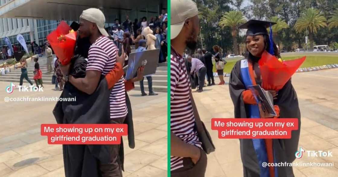 A man surprised his ex-girlfriend A man surprised his ex-girlfriend