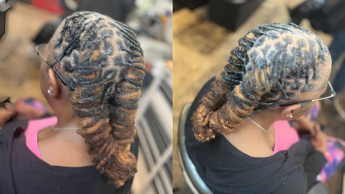 Cornrows-plaited short dreadlocks Cornrows-plaited short dreadlocks