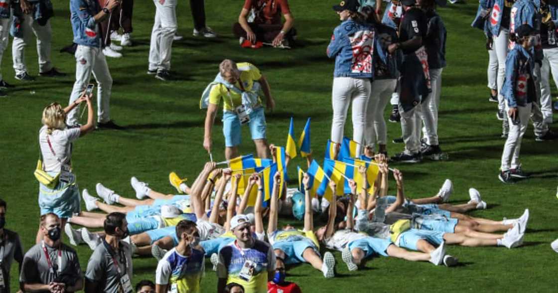 Closing ceremony Tokyo Olympic Games 2020 in the Olympic Stadium. (Photo by Ayman Aref/NurPhoto via Getty Images) Closing ceremony Tokyo Olympic Games 2020 in the Olympic Stadium. (Photo by Ayman Aref/NurPhoto via Getty Images)