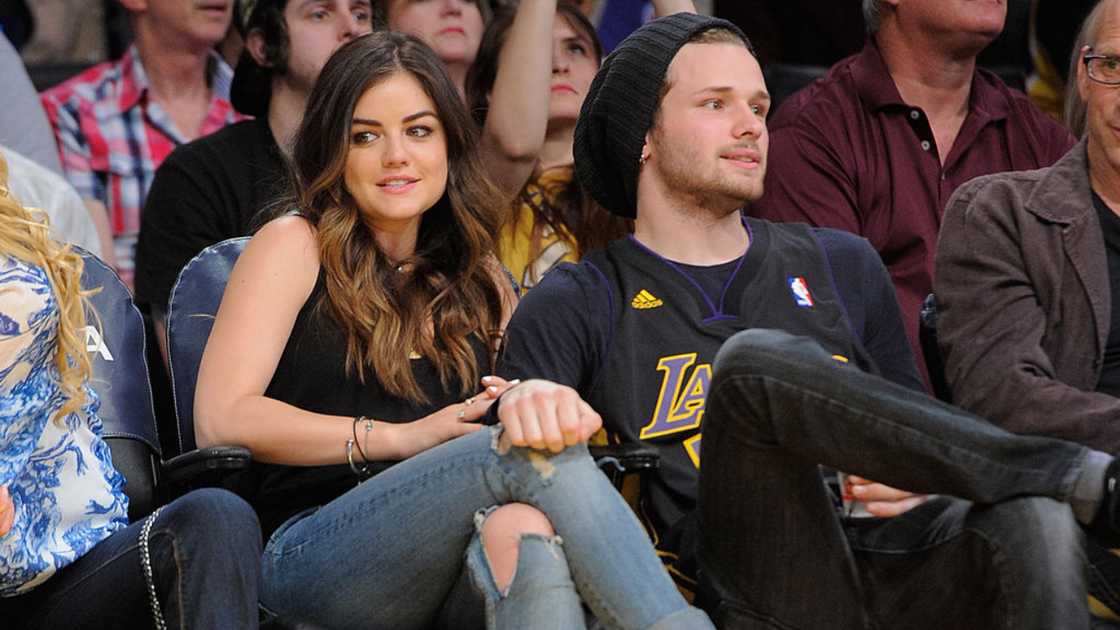Lucy Hale and Joel Crouse in Los Angeles, California.