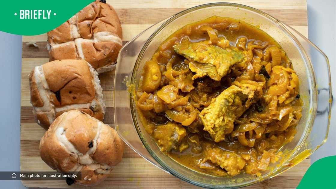 Hot cross buns and pickled fish.