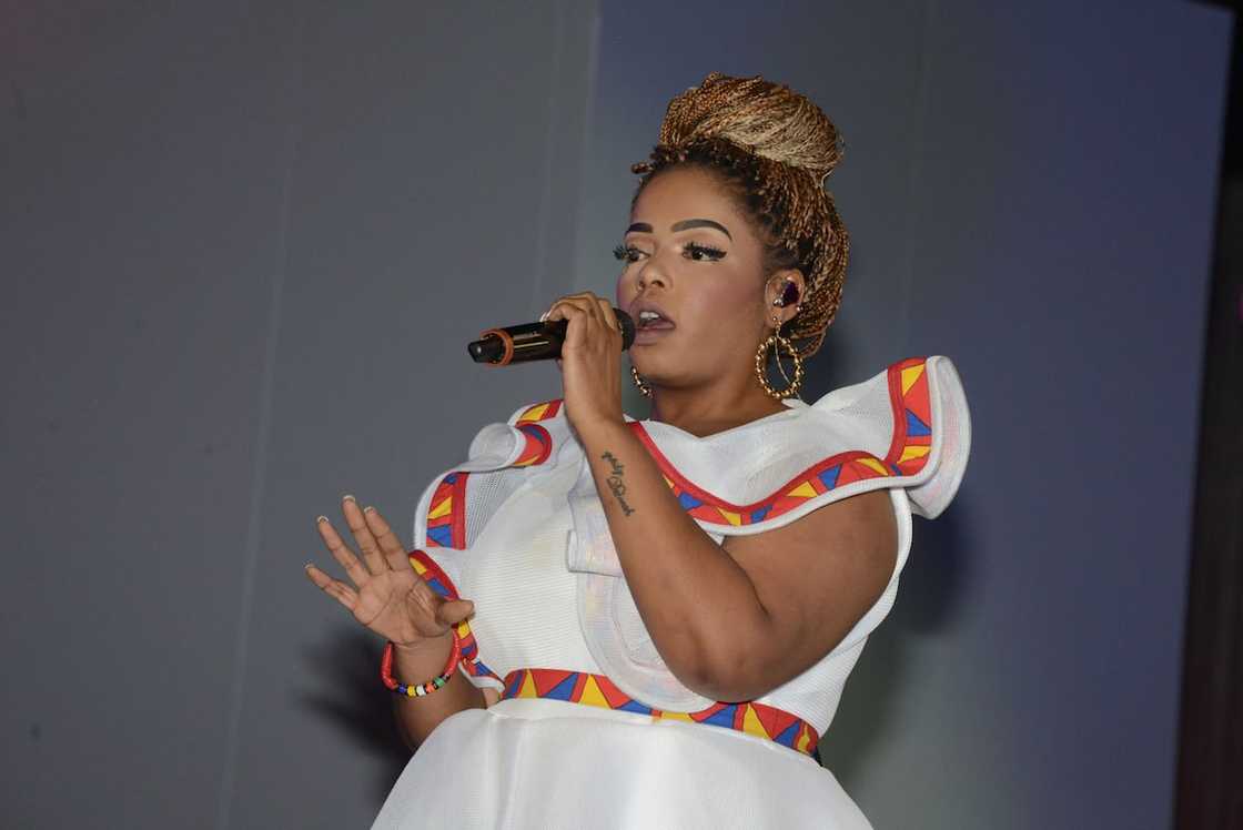 Singer Shekhinah performs at the Mandela 100 Global Citizen Festival Singer Shekhinah performs at the Mandela 100 Global Citizen Festival